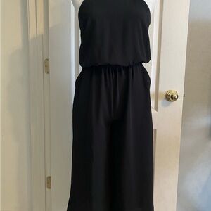Mono B Sleeveless Jumpsuit Keyhole Back Black Small
